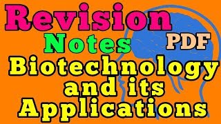 Biology Class 12 Unit 12 | Biotechnology and its Applications Revision Notes  With PDF