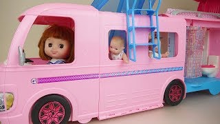 Baby Doll camping bus pool car toys baby Doli play