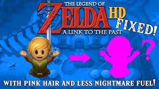 The Legend Of Zelda: A Link To The Past Hd - With Pink Hair & Fixed Eyes! -  Youtube