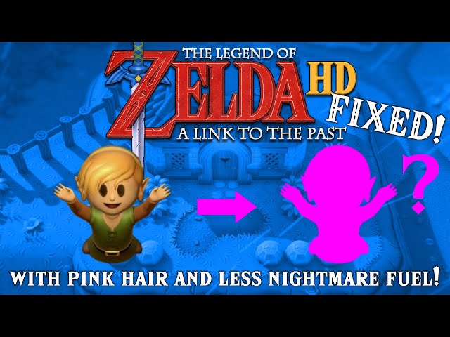 The Legend Of Zelda: A Link To The Past Hd - With Pink Hair & Fixed Eyes! -  Youtube