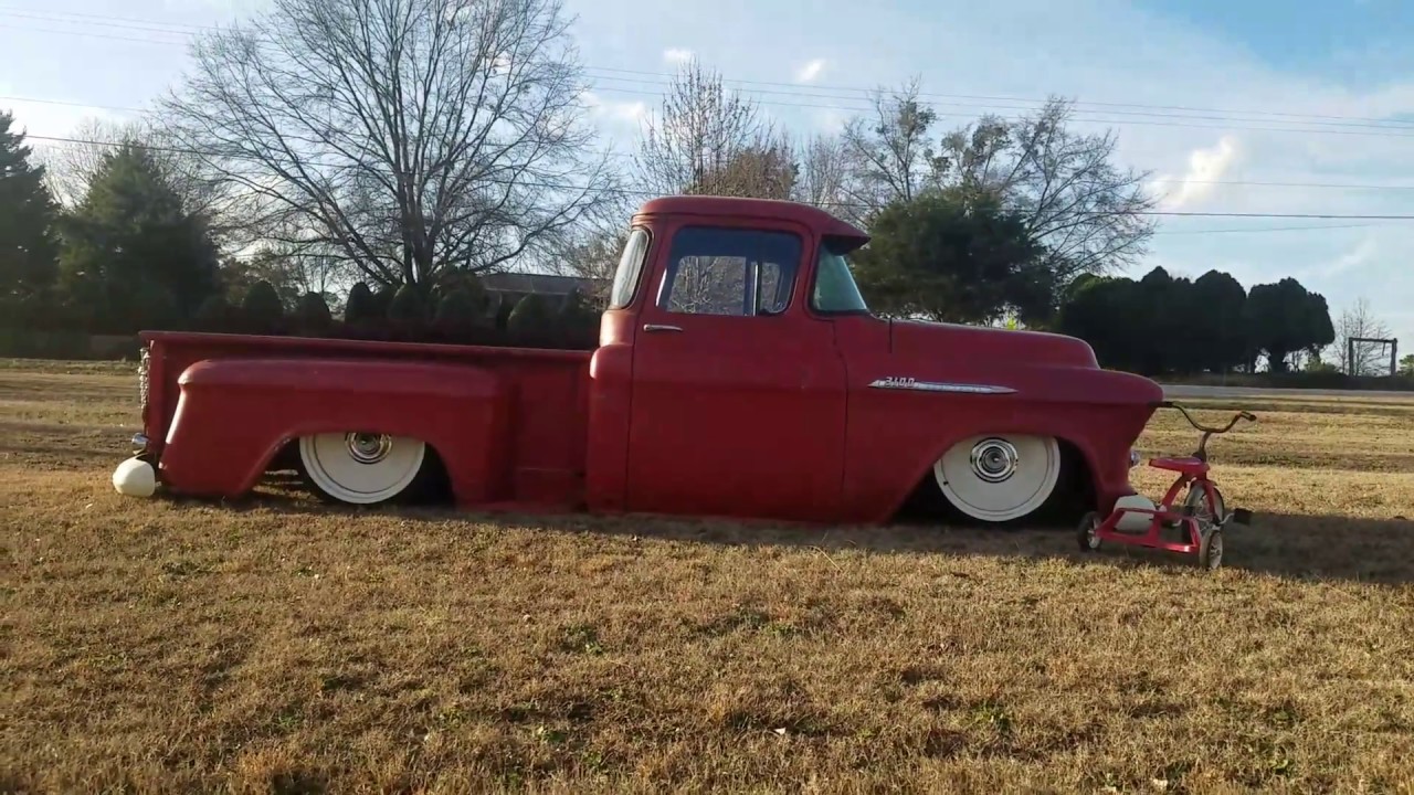 1956 Chevrolet pickup.350 w Mutha Thumpr cam, Widowmakers, Air ride,mobsteel, Build by 513 CHOP SHOP