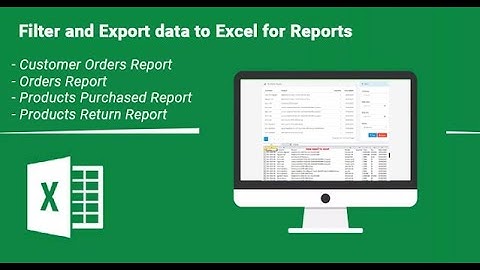 Filter And Export Data To Excel For Reports In Opencart