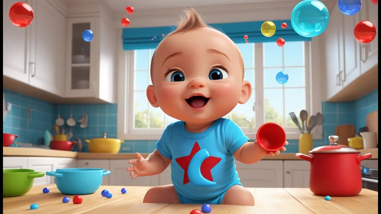 Kitchen Clean Up Dance 🧽 | Fun Chore Cartoon for Kids | Preschool Routine Rhyme