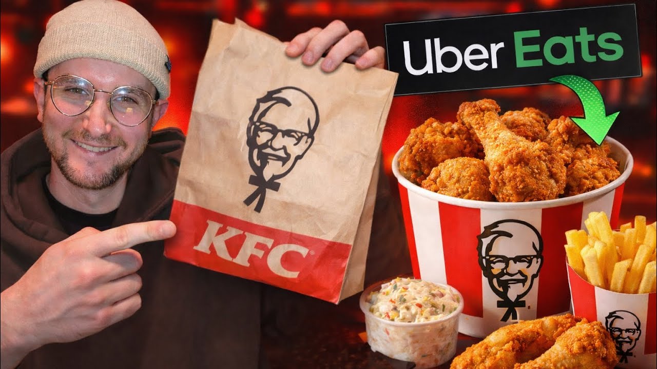 KFC Uber Eats Takeaway Review- Is It Still Crispy After Delivery? 🍗 🚗 