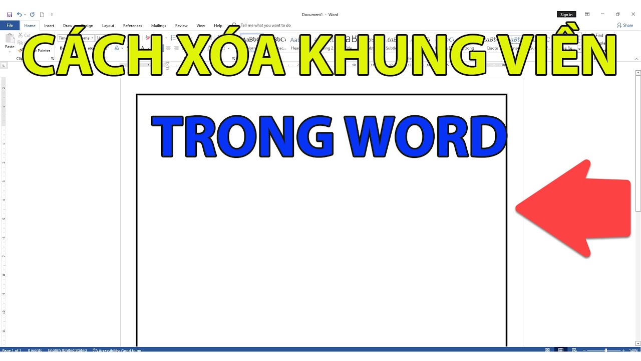 Cách Xóa Khung Viền Trong Word Cực Kỳ Đơn Giản - Youtube