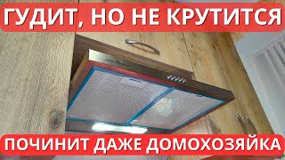 Вытяжка гудит, но не крутится! Как снять, разобрать и почистить от жира мотор? Ремонт вытяжки!