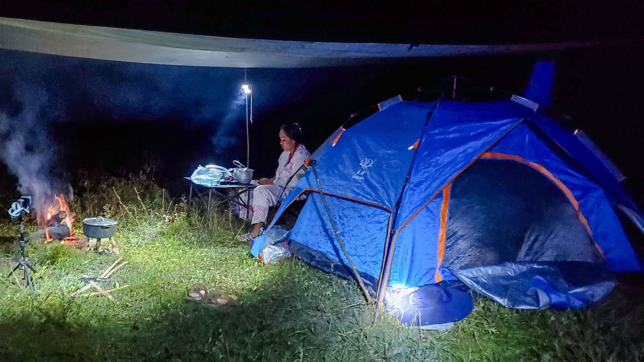 Solo Camping With my Motor, Then My Aunties and Uncles Came to Enjoy the Day With Me