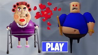 EVIL GRANDPA BARRY'S PRISON FALL IN LOVE WITH EVIL GRANDMA?! - FULL GAMEPLAY - ROBLOX #obby #roblox