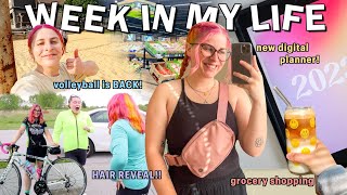 WEEKLY VLOG: new digital planner!!! volleyball is BACK, &amp; errand day / grocery haul