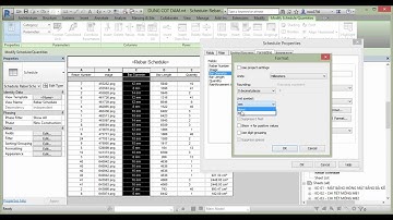 [Revit Structure 2017] Lập bảng thống kế cốt thép cho người mới học