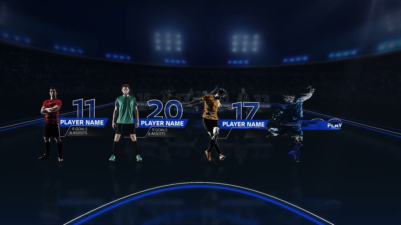 Soccer Starting Lineup for After Effects 2022 ( after effects template ) ★ AE Templates
