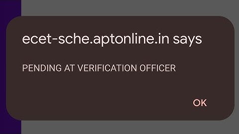 pending at verification officer problem in ap eapcet 2023