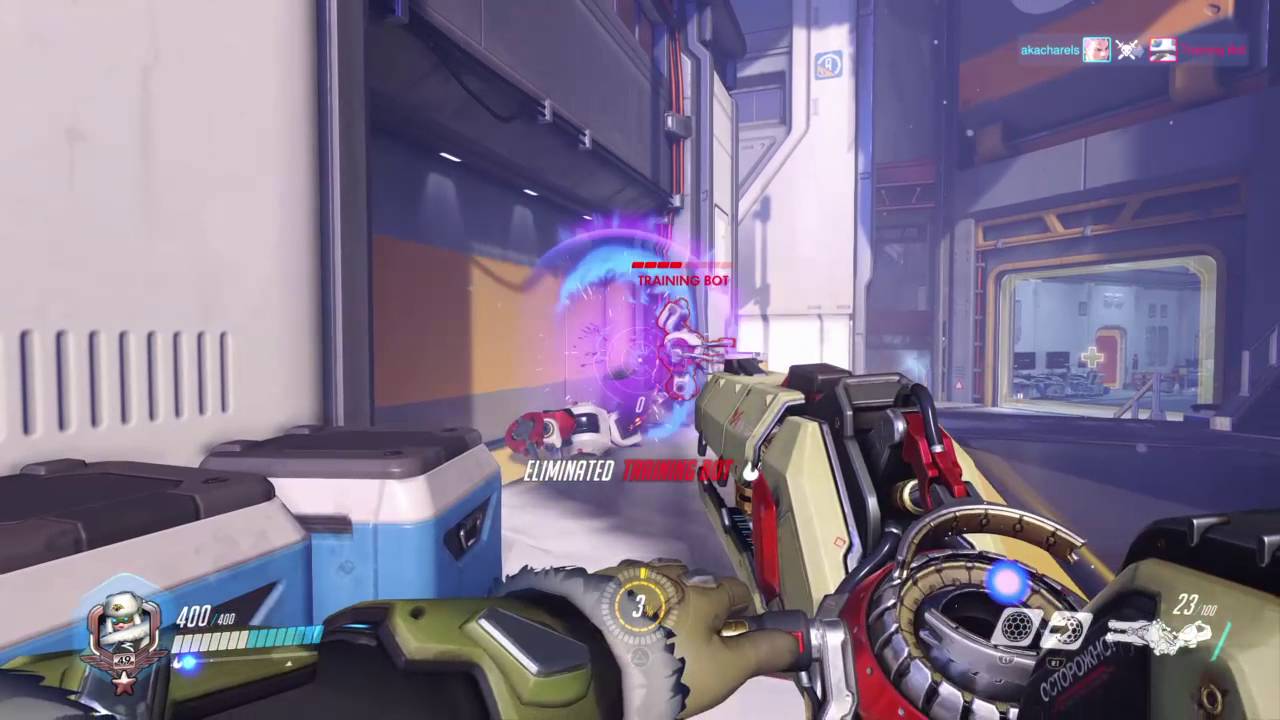 Overwatch: Zarya Legendary Siberian Front Skin Weapon Appearance