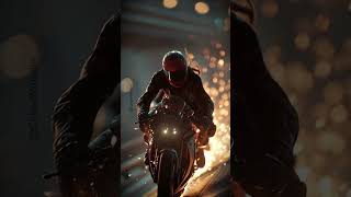 Neon Duel ⚡  Female Biker vs Rival #Cyberpunk #NeonDuel #SciFiShort