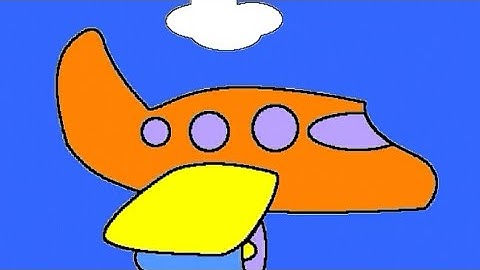 Tux paint very easy aeroplane drawing tutorial