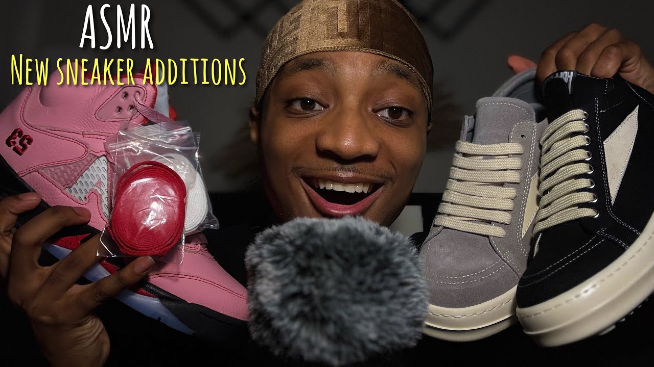 ASMR-коллекция обуви: Новые кроссовки 👟🔥 (Шепот, постукивание и царапание)