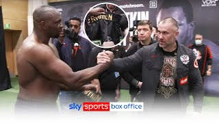 RESPECT! | Dillian Whyte swaps fight shorts with Team Povetkin