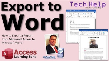 How to Export a Report from Microsoft Access to a Microsoft Word Document