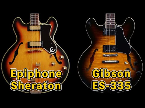【いーびん】Epiphone ES-335 シェラトンII VS Epiphone Sheraton II vs ES335 vs ES339 🎸 Side By Side