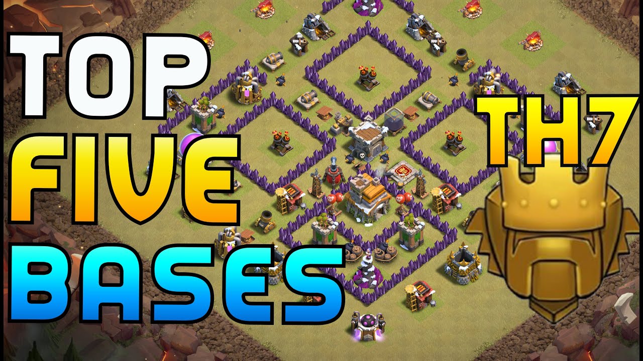 Top 5 Best Town Hall 7 Bases Of 2020 With Base Links Th7 Trophy Base Th7 War Base Coc Youtube