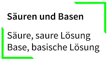 Wann ist eine Lösung sauer?