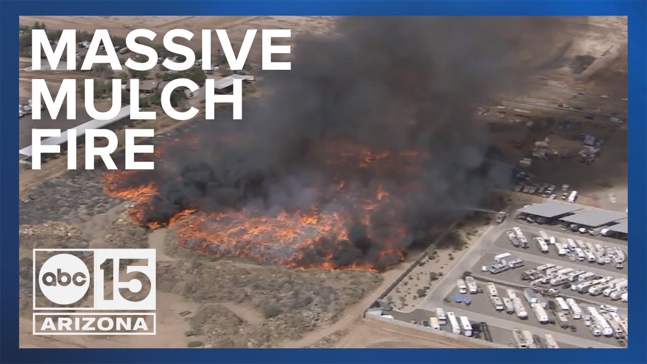 Crews battling massive mulch fire in Mesa YouTube