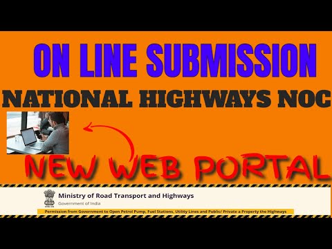 ONLINE SUBMISSION NATIONAL HIGHWAYS NOC NEW WEB PORTAL
