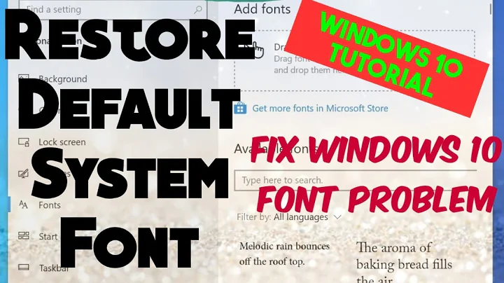 Easily Fix Windows 10 Font Problem | How to Restore Default Font in Windows 10 | Windows 10 Tutorial