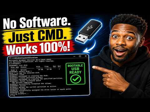 Build a Bootable USB from Command Prompt | No Software!