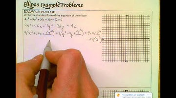 Ellipse Example Problems Video #1