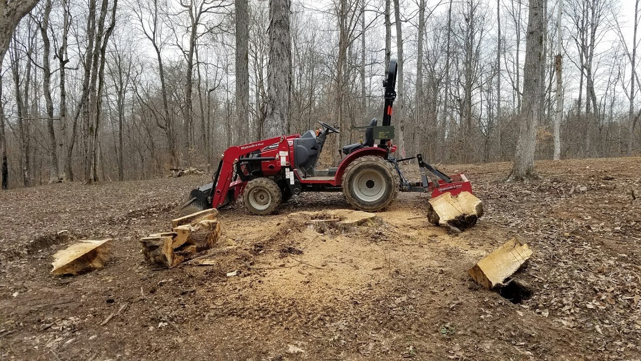 Clearing My Land Cutting Up 9Ft.+ Dia. Stumps . - YouTube