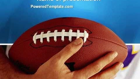 American Football Ball And Rugby Ball PowerPoint Template by PoweredTemplate.com