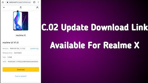 C.02 Update Download Link For Realme X Is Now Available |Realme x c.02 update Manually download Link