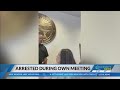 Official arrested for speaking at her own meeting her rights were violated judge says