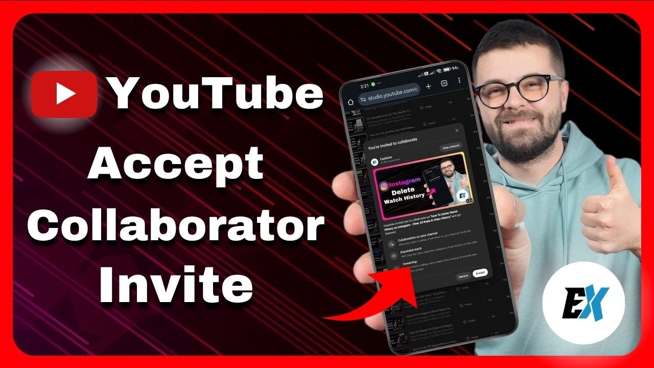 How to Accept Collaborator Invite to a YouTube Video - Join as a ...
