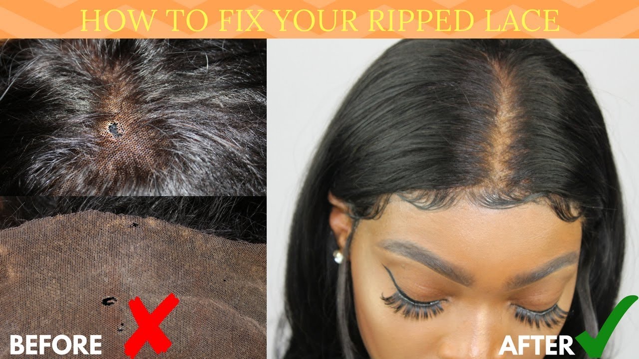 HOW TO FIX YOUR RIPPED LACE WIG AND MAKE IT LOOK NEW! 