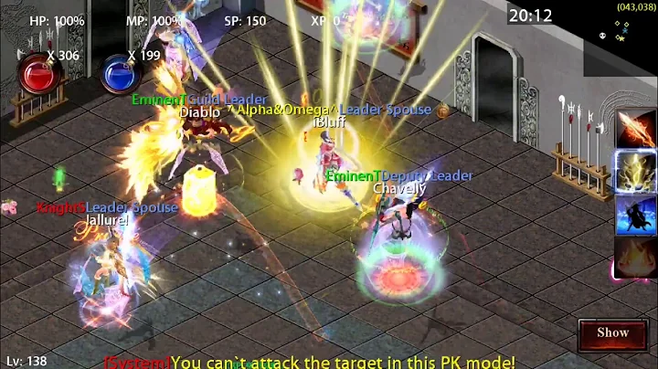 Conquer online mobile Skill team pk Owdess vs Diablo