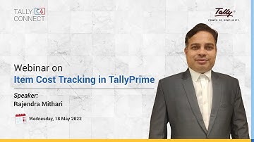 Item Cost Tracking in TallyPrime | Rajendra Mithari | CA Connect
