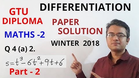 Differentiation Lecture 34 | GTU MATHS-2 Paper Solution Diploma Winter 2018
