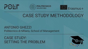Case study: setting the problem (Antonio Ghezzi)
