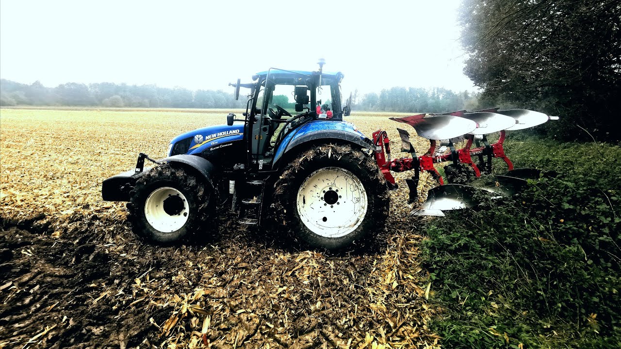 Plowing 2020 #2 - New Holland T5.95 with VogelNoot M950