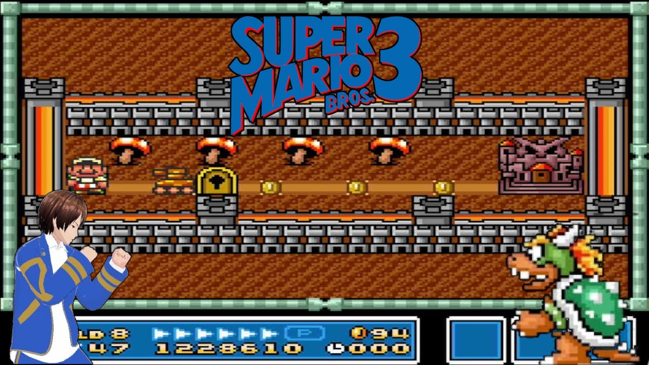 SMB3: World 8 (All Stages | No Warp Whistle) - Final Battle! So Long, King Bowser! [8]