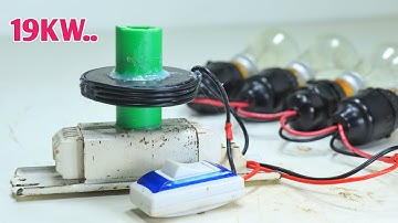 I Turn 19KW Copper Wire Into 220V Free Energy Generator With Big Magnet Transformer At Home