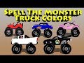 Spell The Monster Truck Colors - Fun Truck Video For Children