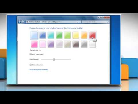 Windows® 7: Change taskbar color