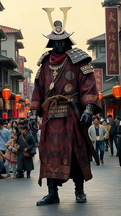 Giant Samurai Walks On Streets | The Feudal Warrior in a Modern Urban Maze