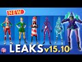 *NEW* FORTNITE LEAKED SKINS! CHRISTMAS SKINS, EMOTES, PICKAXE AND MORE! Update 15.10