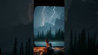 불면증을 없애주는 번개와 빗소리 떡 실신 수면 백색소음 Thunder Rain Sounds