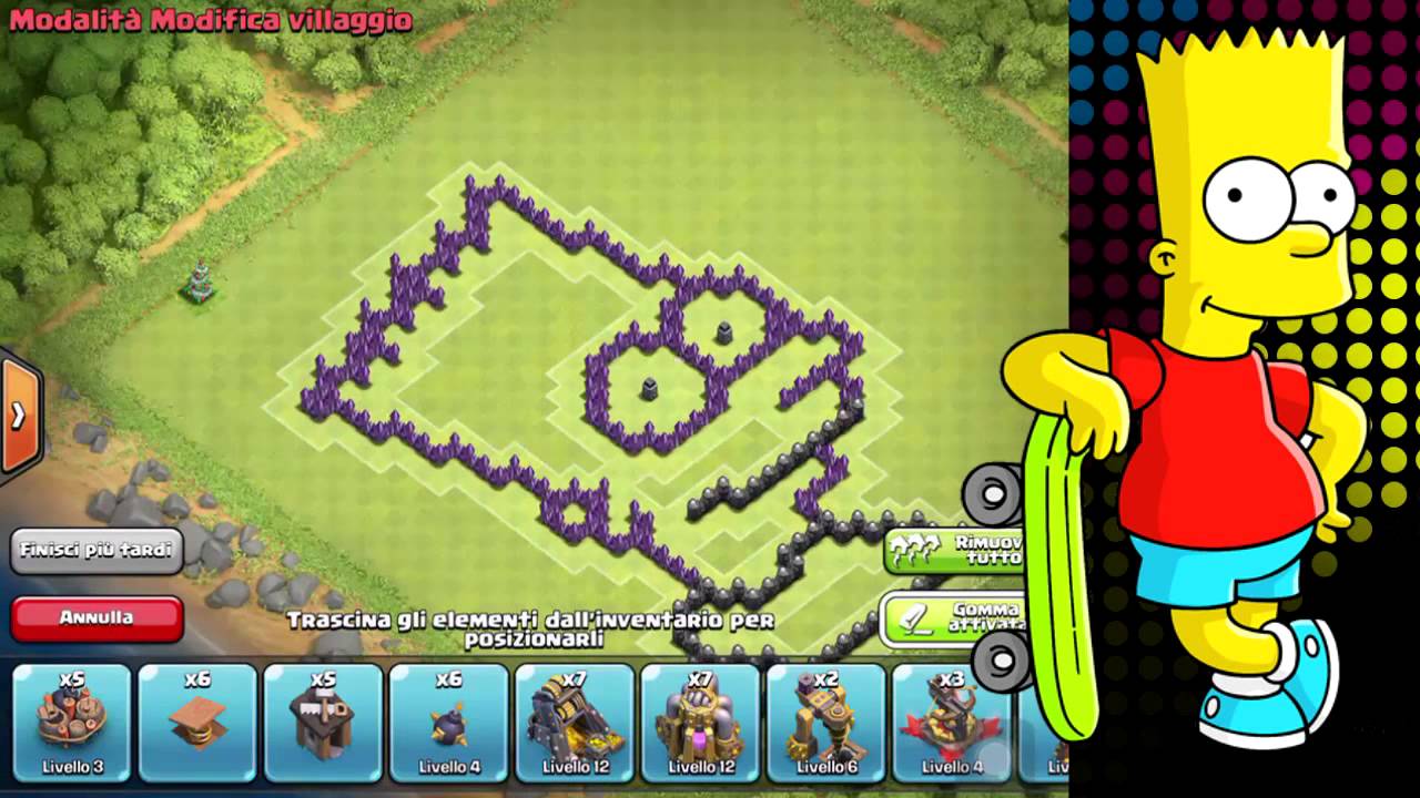 I Simpsons Su Clash Of Clans Youtube