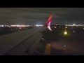 Spectacular night landing in New York City (LaGuardia Airport) by Southwest Airlines Flight #3539
